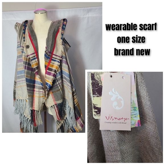 Vismaya Indian made- wearable scarf/wrap brand new. - Picture 1 of 6